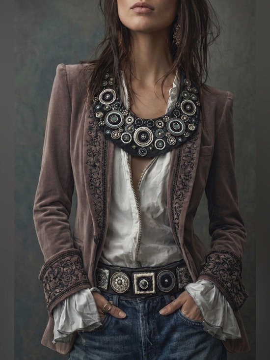 Hand Crafted Accessories - Belt and necklace set